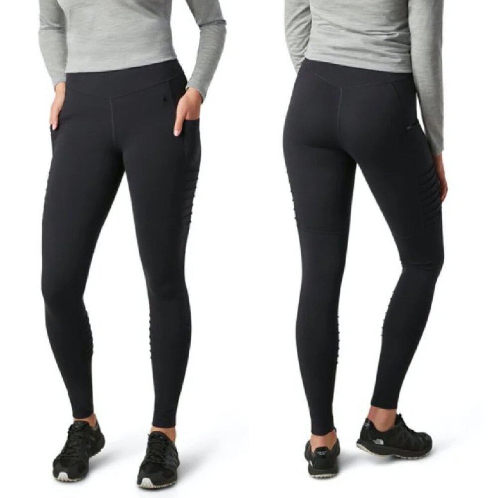 Smartwool Black Merino Sport Moto Tights Leggings 20649